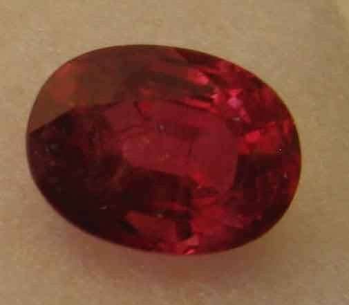1.22ct. genuine Ruby Oval cut approx 8x6mm