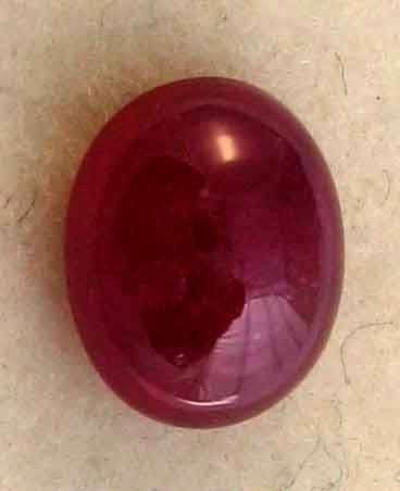 3.78ct Ruby Oval cut Cabochon 10.00 x8.00mm