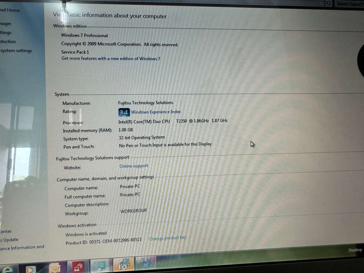 Fujitsu Amilo Pro Intel Centrino Duo