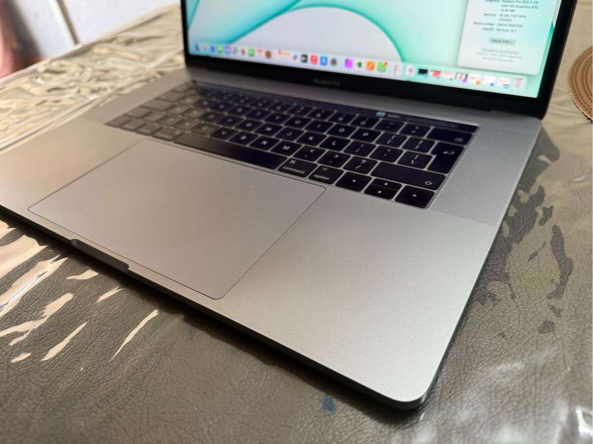 MacBook Pro 15 Inch 2017 Model with Touch Bar in immaculate condition