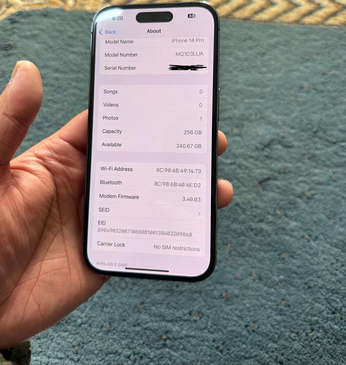 iPhone 14 Pro 256GB eSIM Only