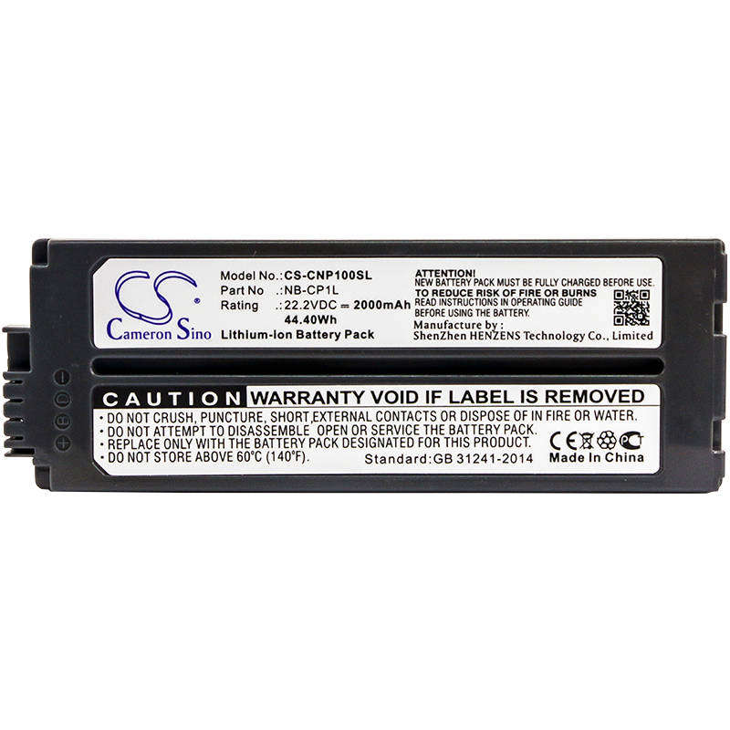 Printer Battery CS-CNP100SL for CANON Selphy CP-710 Photo Printers etc.