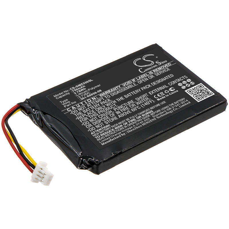 GPS, Navigator Battery  CS-GMZ550SL  for  Garmin  DriveSmart 60LM  361-00058-00  etc.