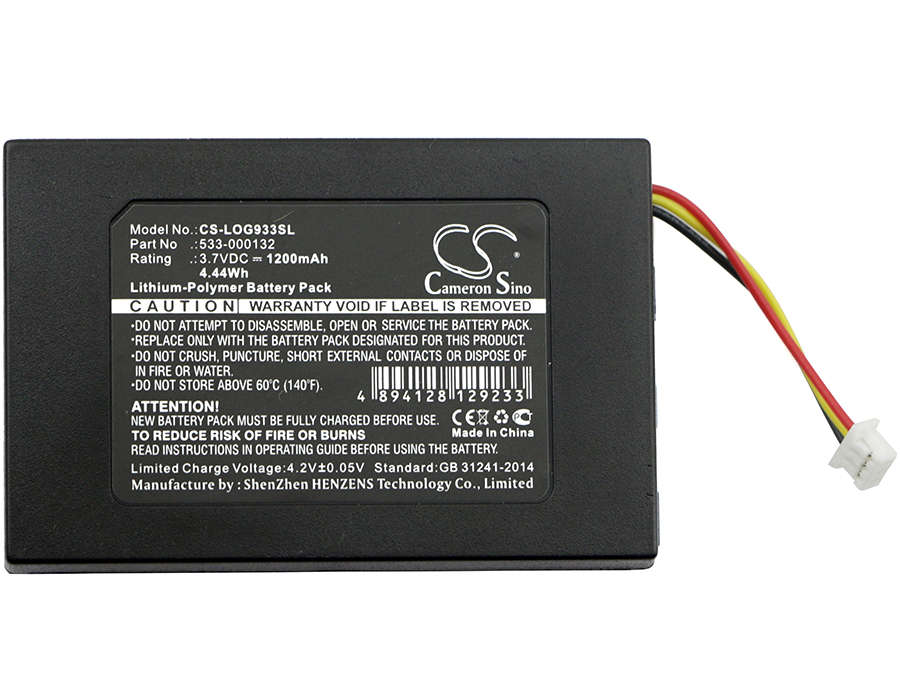 Wireless Headset Battery CS-LOG933SL for Logitech G533, G933  533-000132