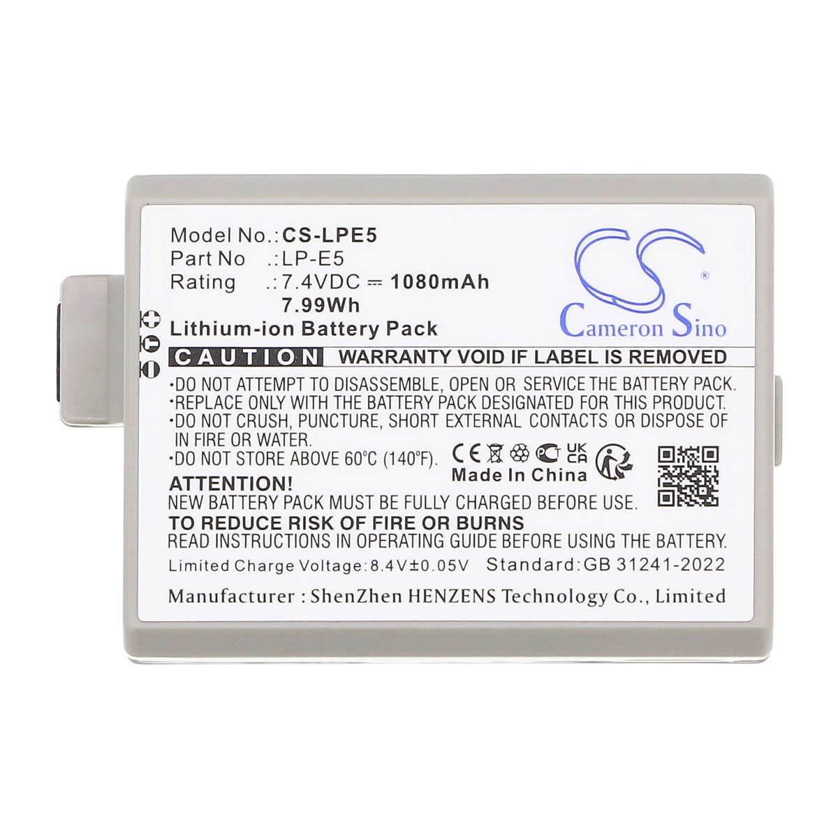 Camera Battery CS-LPE5 for CANON EOS 1000D   LP-E5  etc.