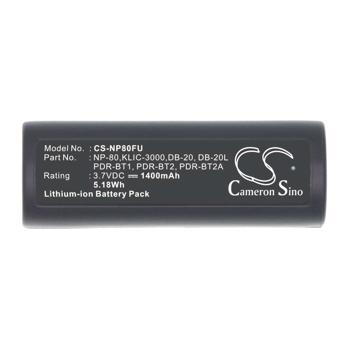 Camera Battery  CS-NP80FU  for  FujifilmFinePix 1700z  FujifilmNP-80  etc.
