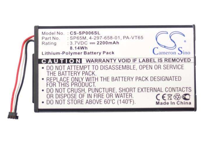 Game, PSP, NDS Battery CS-SP006SL for SONY PA-VT65 etc.