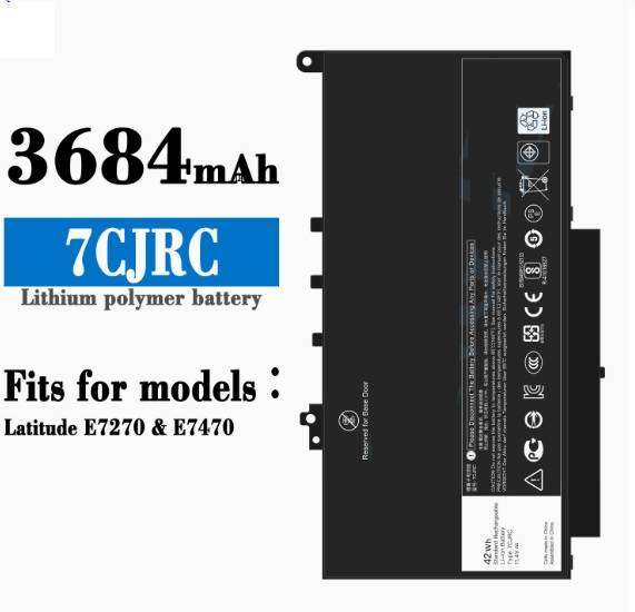 Notebook, Laptop Battery  ITCS-DELL7CJRCLHH  for  DELL  DellLatitude 12 E7270  7CJRC  etc.