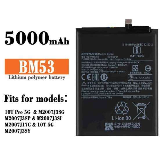 Mobile, SmartPhone Battery  ITCS-XIAOMIBM53LHH  for  Xiaomi  Mi 10T 5G  bm53  etc.