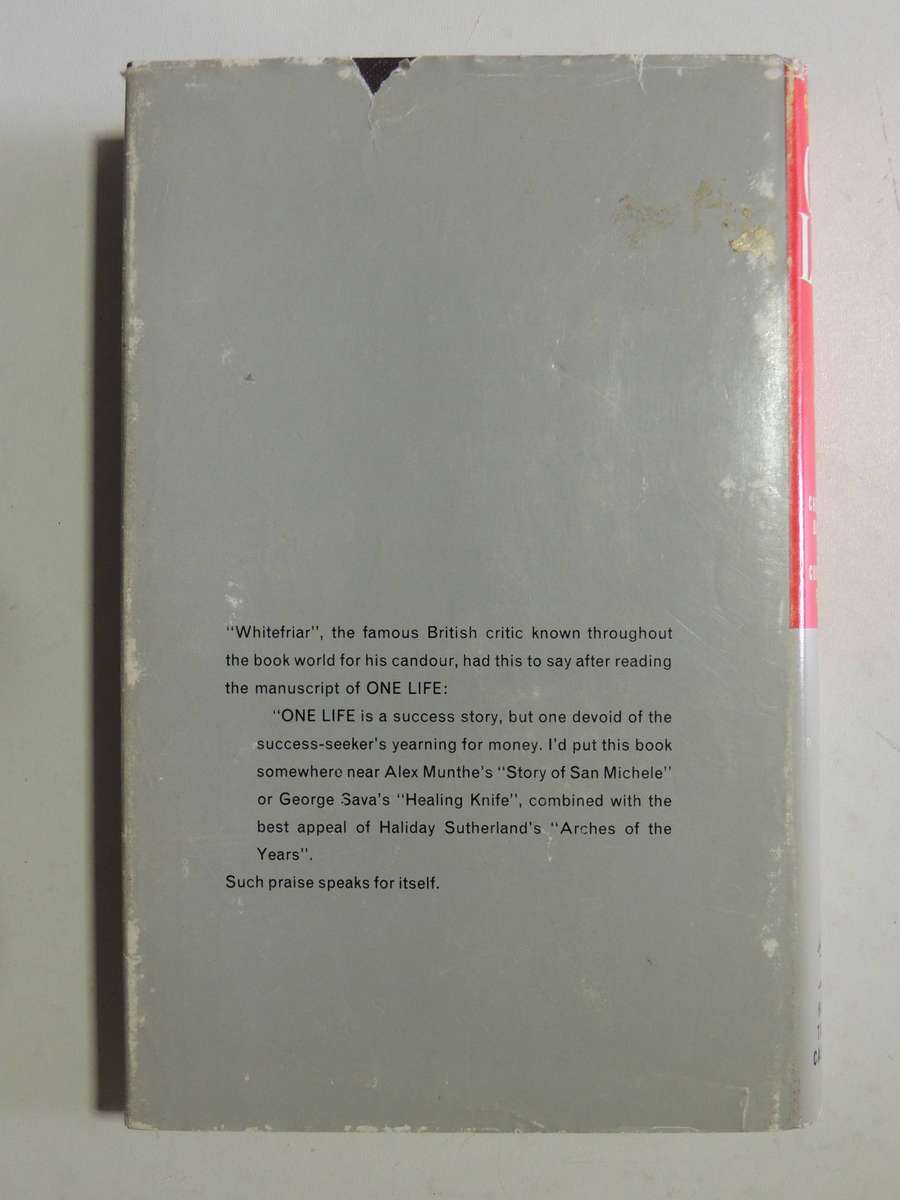 One Life - by Christiaan Barnard and Curtis Bill Pepper - Hardcover 1969