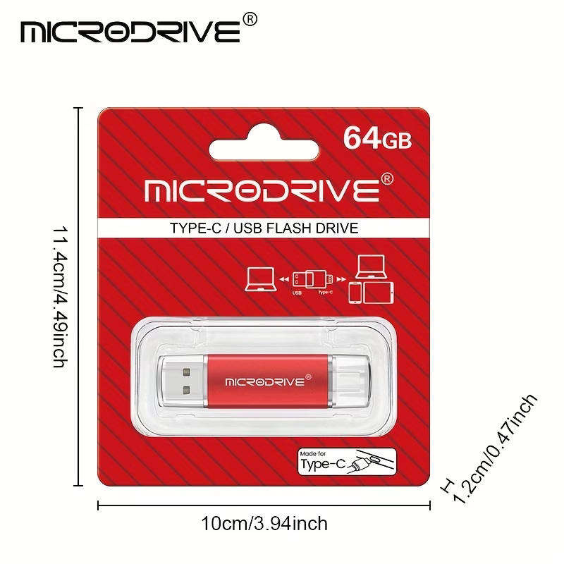 This 64GB OTG USB Flash Drive (Type-C + USB)