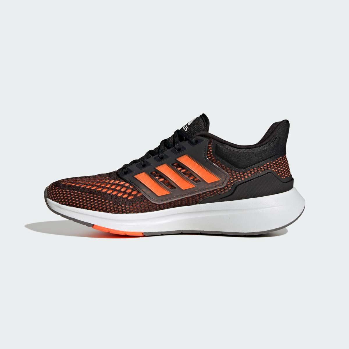 Adidas Men's EQ21 Run Core Black/Solar Orange/Iron Metallic GY2193 Size UK 9 (SA 9)