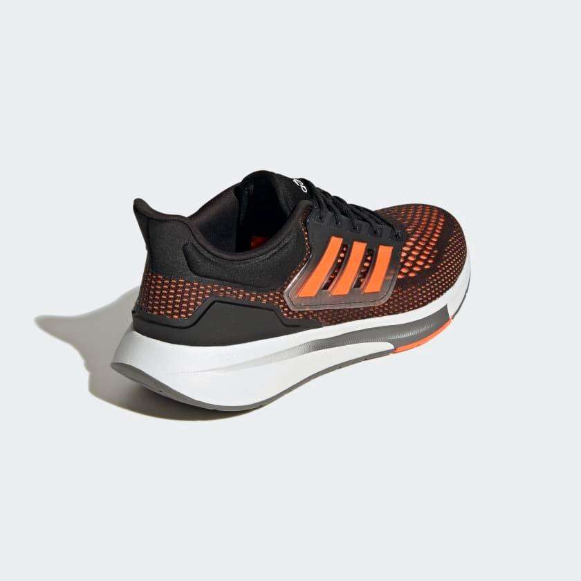 Adidas Men's EQ21 Run Core Black/Solar Orange/Iron Metallic GY2193 Size UK 9 (SA 9)