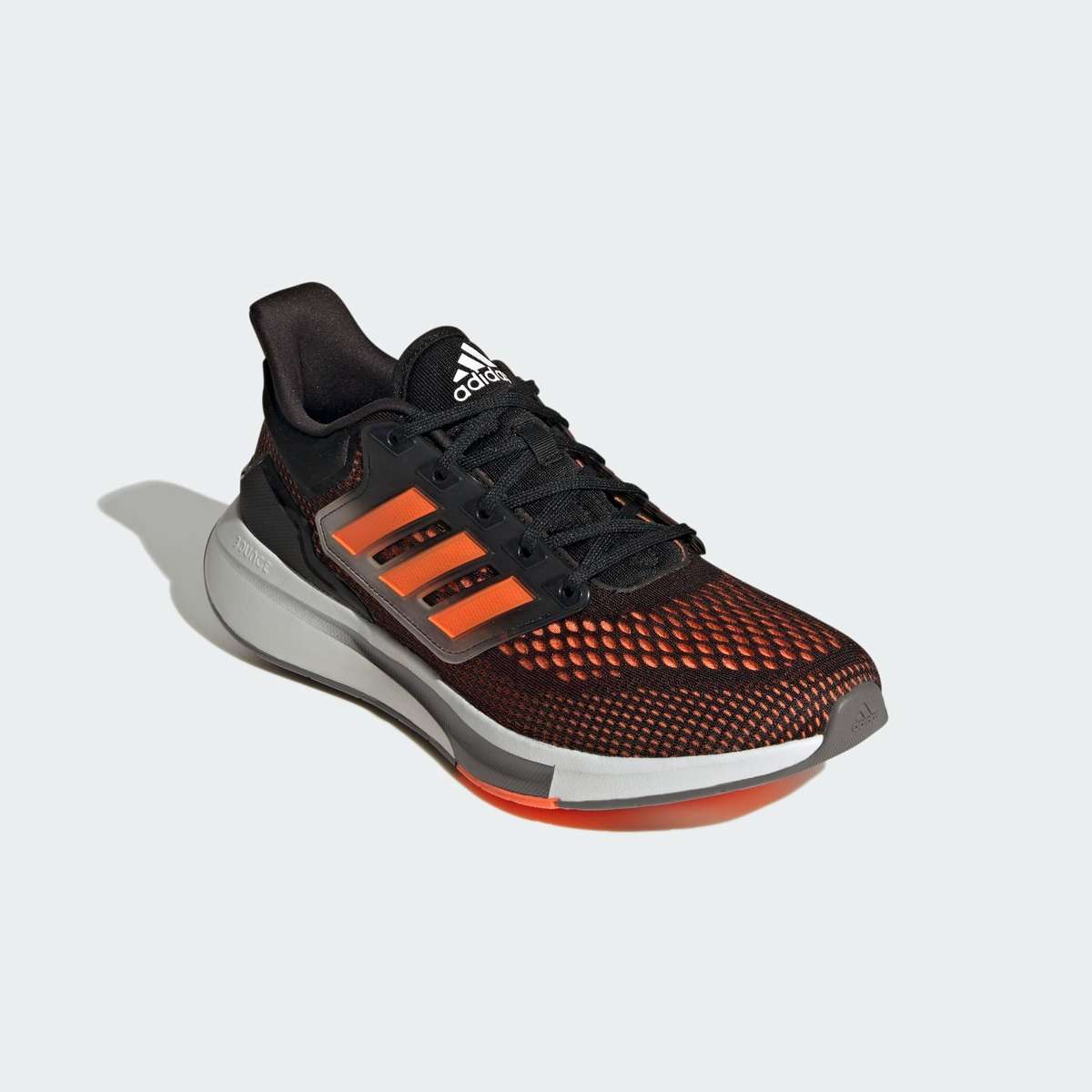 Adidas Men's EQ21 Run Core Black/Solar Orange/Iron Metallic GY2193 Size UK 9 (SA 9)