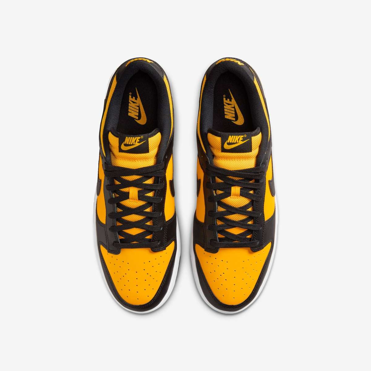 Nike Men`s DUNK LOW Black/ White/ University Gold FZ4618 001 Size UK 12 (SA 12)