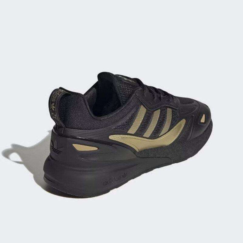 adidas Men`s ZX 2K Boost 2.0 Black/ Gold PREOWNED GZ7743 Size UK 8 (SA 8)