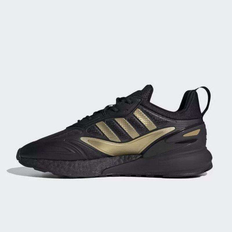 adidas Men`s ZX 2K Boost 2.0 Black/ Gold PREOWNED GZ7743 Size UK 8 (SA 8)