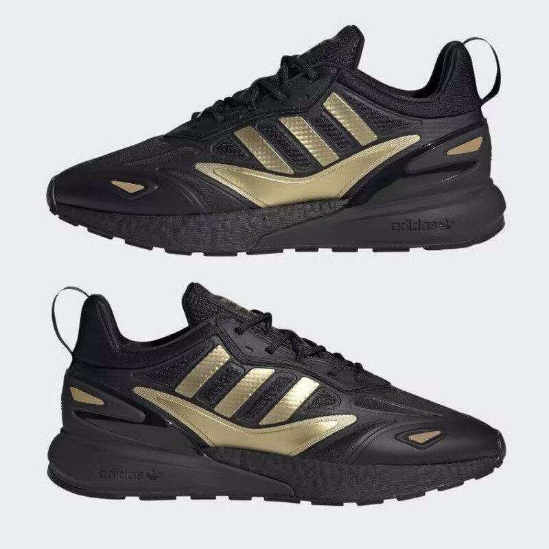 adidas Men`s ZX 2K Boost 2.0 Black/ Gold PREOWNED GZ7743 Size UK 8 (SA 8)