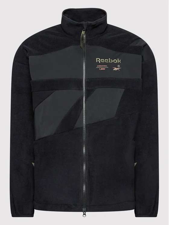 Reebok Men`s Classics Vector Black Fleece Sweatshirt HB5956 Size Small