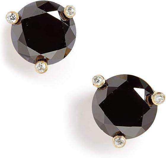 Kate Spade Rise & Shine Gold Plated Black Diamond CZ Studs O0RU3081