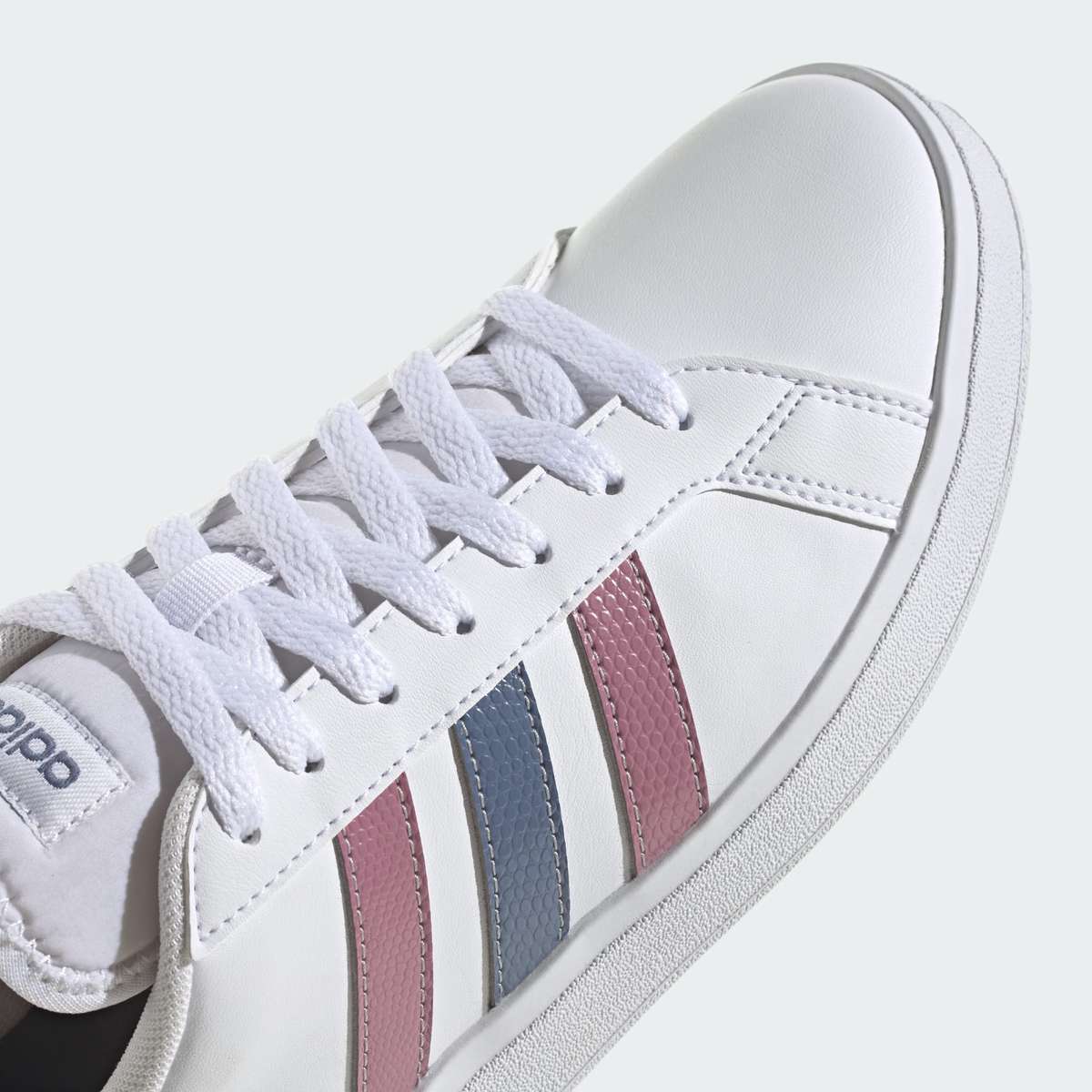 adidas Women's Grand Court Base 2.0 Cloud White / Crew Blue / Wonder Orchid ID1864 Size UK 4 (SA 4)