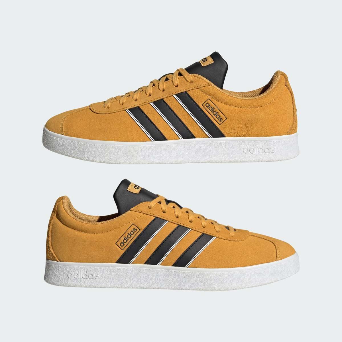 adidas Men`s VL Court 2.0 Preloved Yellow/ Core Black IF7554 Size UK 10 (SA 10)