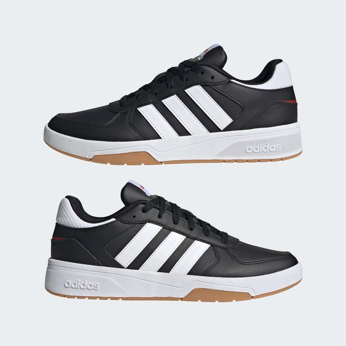 adidas Men`s Courtbeat Sneakers Core Black / Cloud White / Better Scarlet HQ1763 Size UK 11 (SA 11)