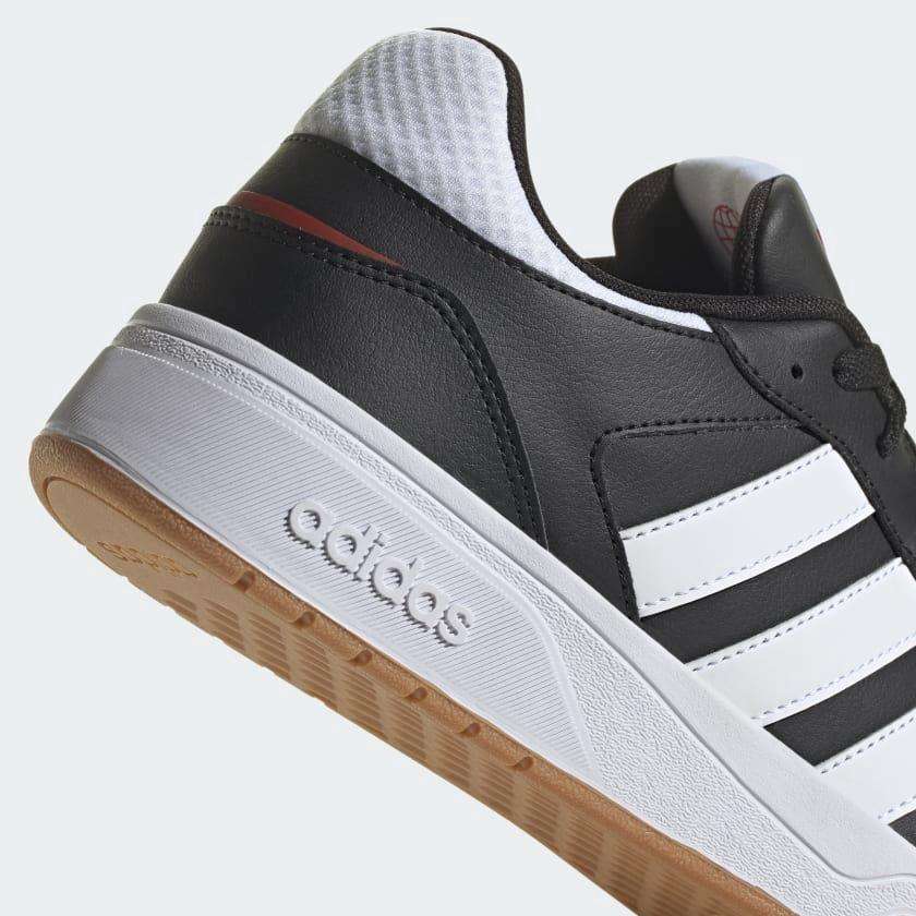adidas Men`s Courtbeat Sneakers Core Black / Cloud White / Better Scarlet HQ1763 Size UK 11 (SA 11)