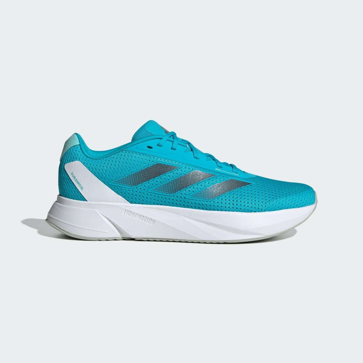 adidas Men`s DURAMO SL Lucid Cyan/ Black Blue Met/ Cloud White IE7256 Size UK 11 (SA 11)