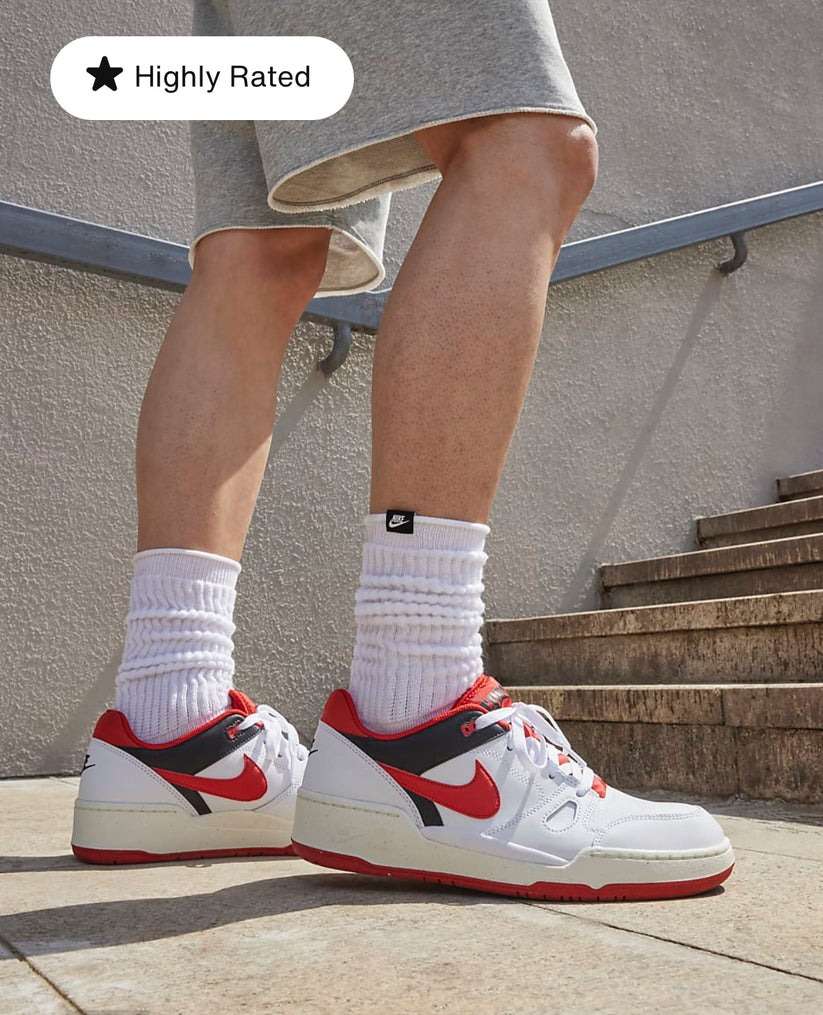 Nike Men's FULL FORCE LOW White/ Mystic Red FB1362 102 Size UK 9 (SA 9)