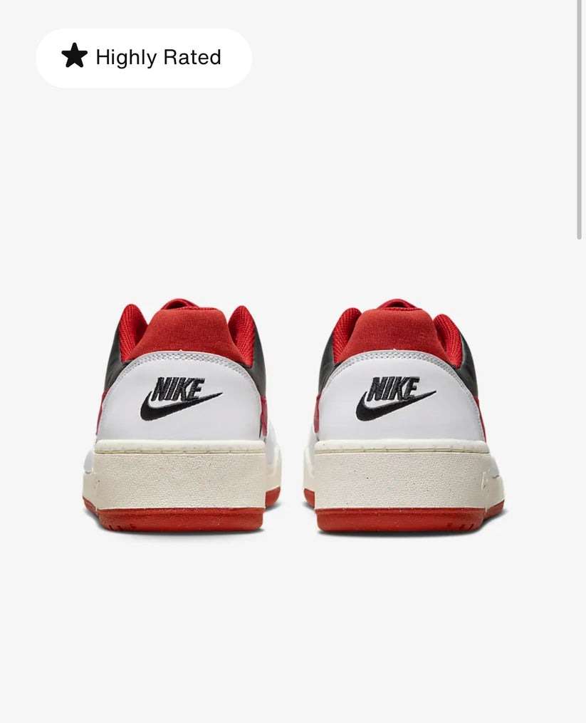 Nike Men's FULL FORCE LOW White/ Mystic Red FB1362 102 Size UK 9 (SA 9)