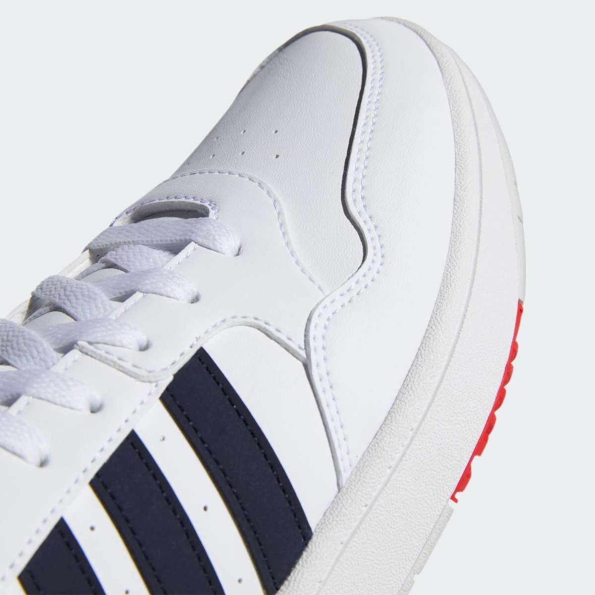 adidas Men`s Hoops 3.0 Mid Classic Vintage White/Legend Ink/Vivid Red GY5543 Size UK 8/9 (SA 8/9)