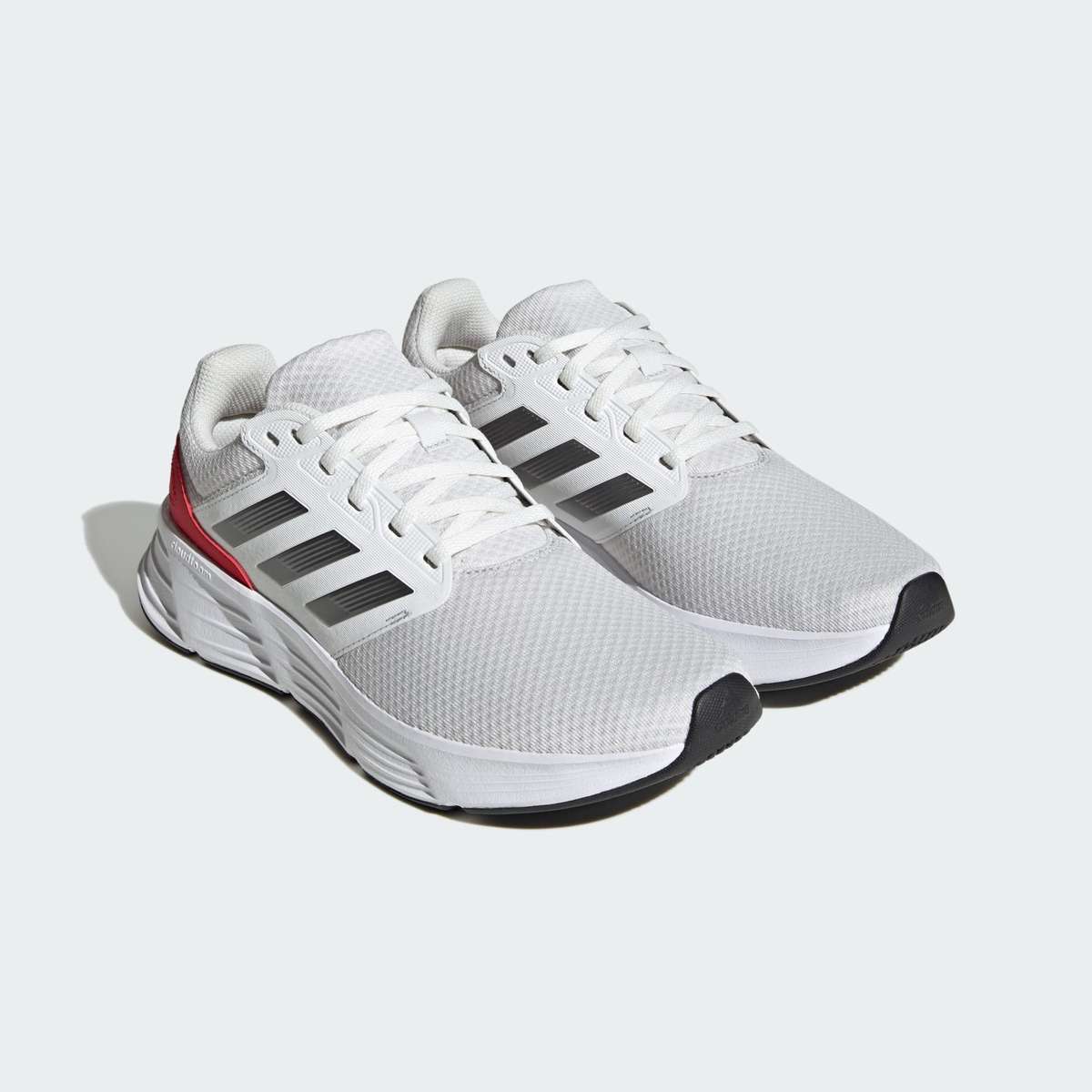 adidas Men`s Galaxy 6 Crystal White / Night Metallic / Scarlet IE1975 Size UK 10/11 (SA 10/11)
