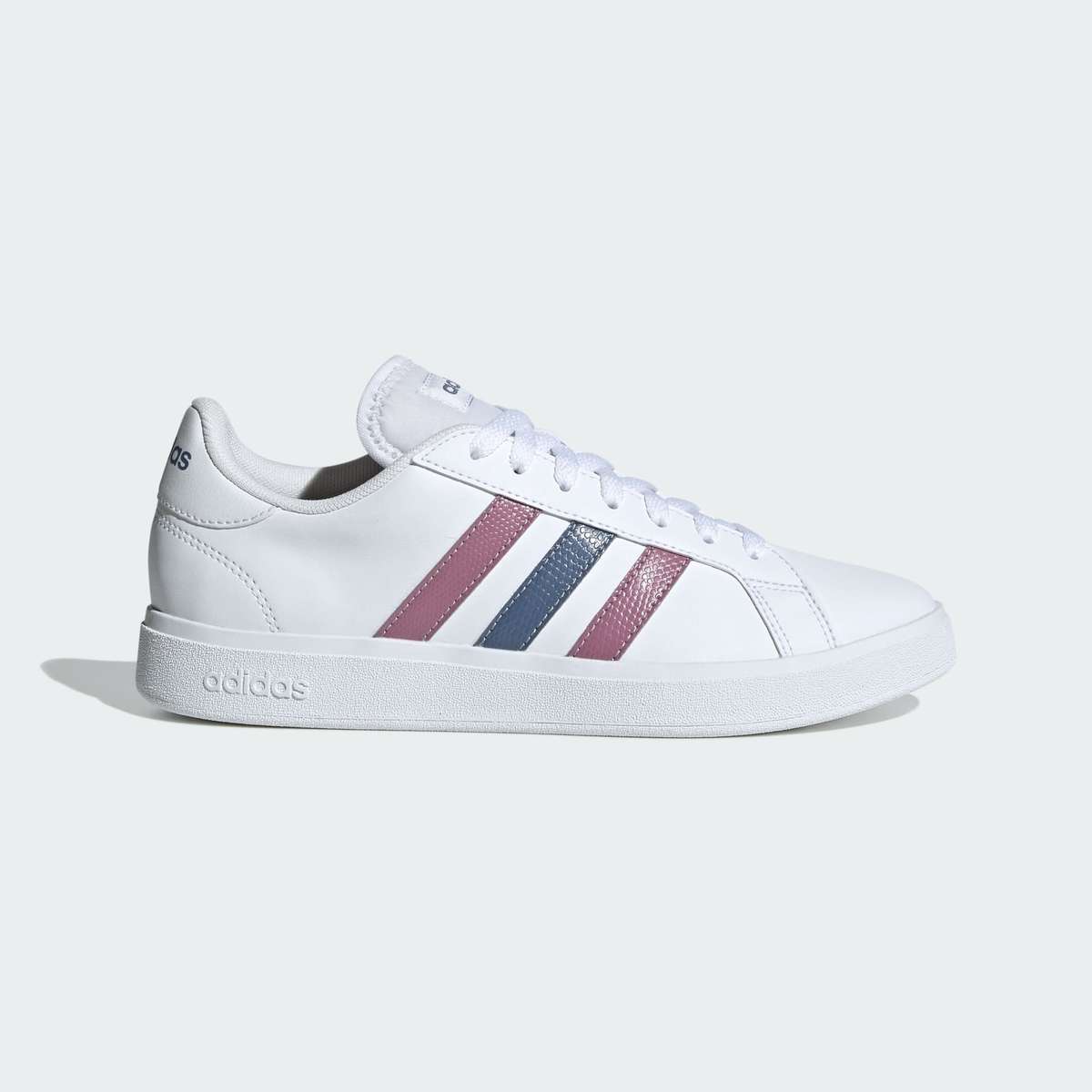 adidas Women's Grand Court Base 2.0 Cloud White / Crew Blue / Wonder Orchid ID1864 Size UK 4 (SA 4)