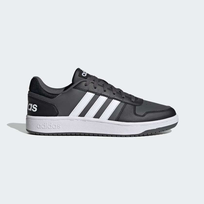 adidas Men`s HOOPS 2.0 Core Black/ Cloud White/ Grey Six FY8626 Size UK 7 (SA 7)