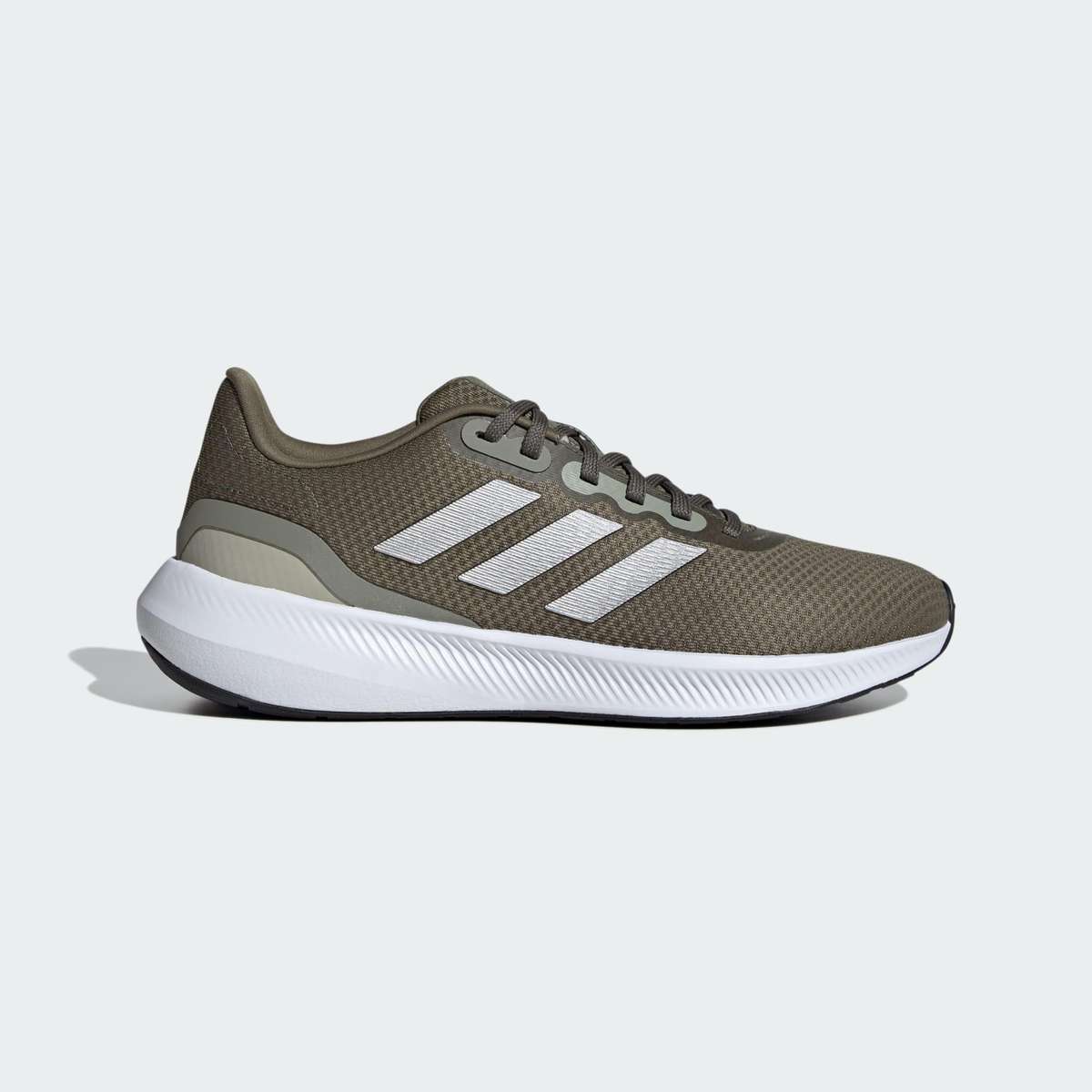 adidas Men`s Runfalcon 3.0 Olive Strata/ Silver Metallic/ Putty Grey IE0737 Size UK 10.5 (SA 10.5)