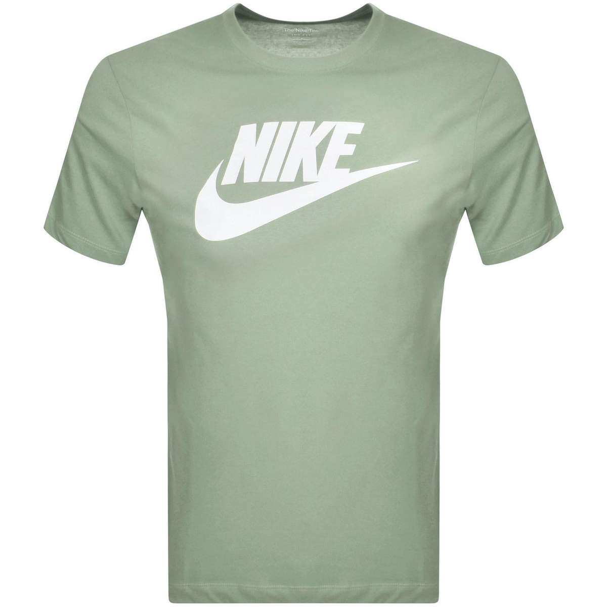 Nike Men's Club Futura Tee Shirt Khaki/White Size Medium
