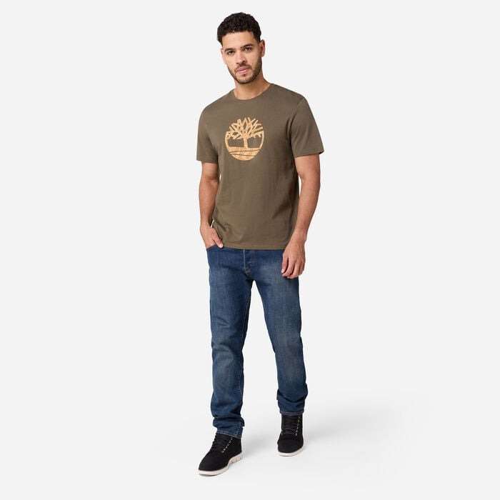 TIMBERLAND Men`s KENNEBEC RIVER CAMO TREE LOGO Green TB0A5YQF Size Extra Large