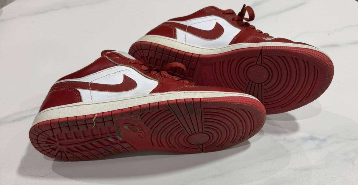 Nike Preowned Men`s Air Jordan 1 Low Dune Red FJ3459 160