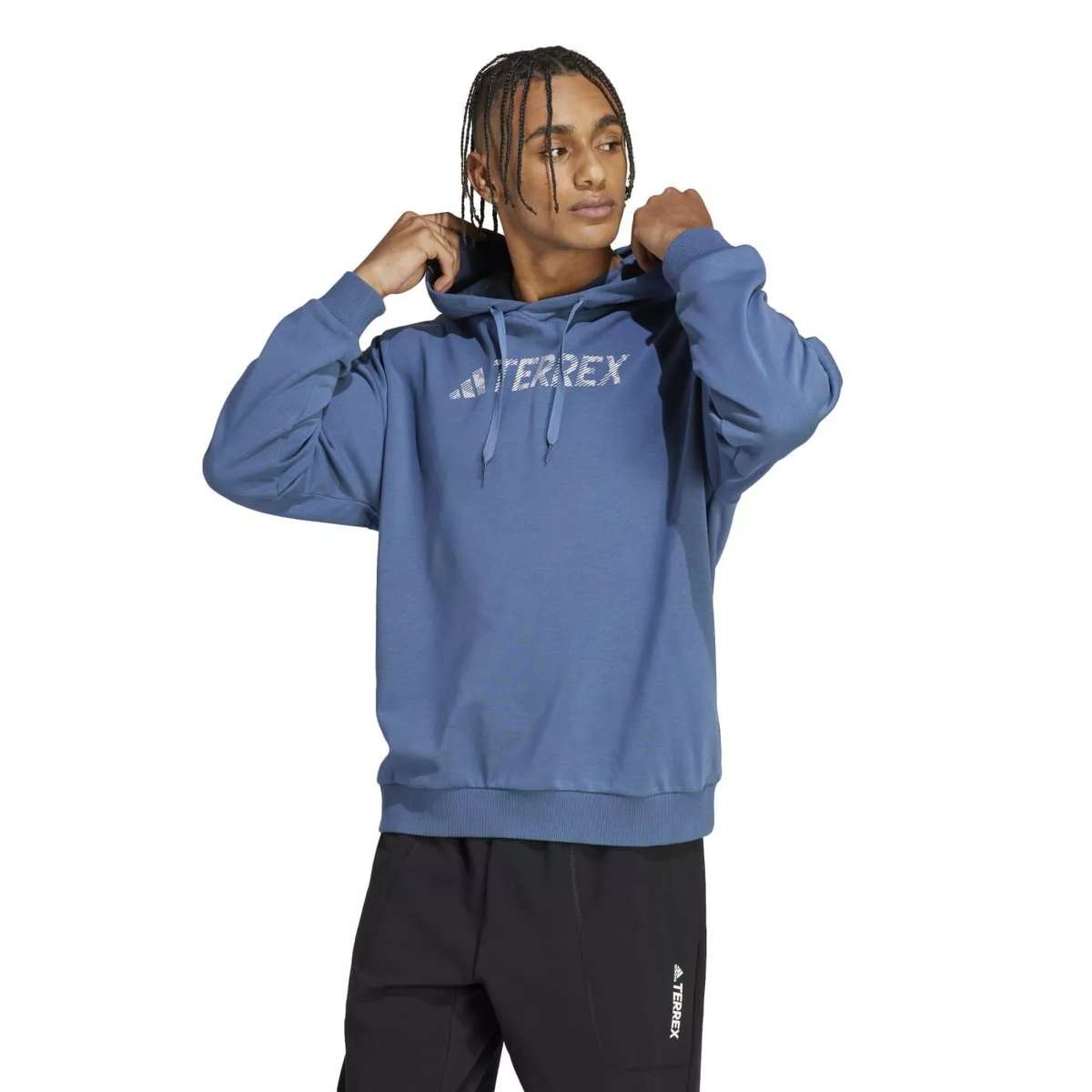 Adidas Terrex Large Logo Hoodie Gender Neutral Wonder Steel Size Large