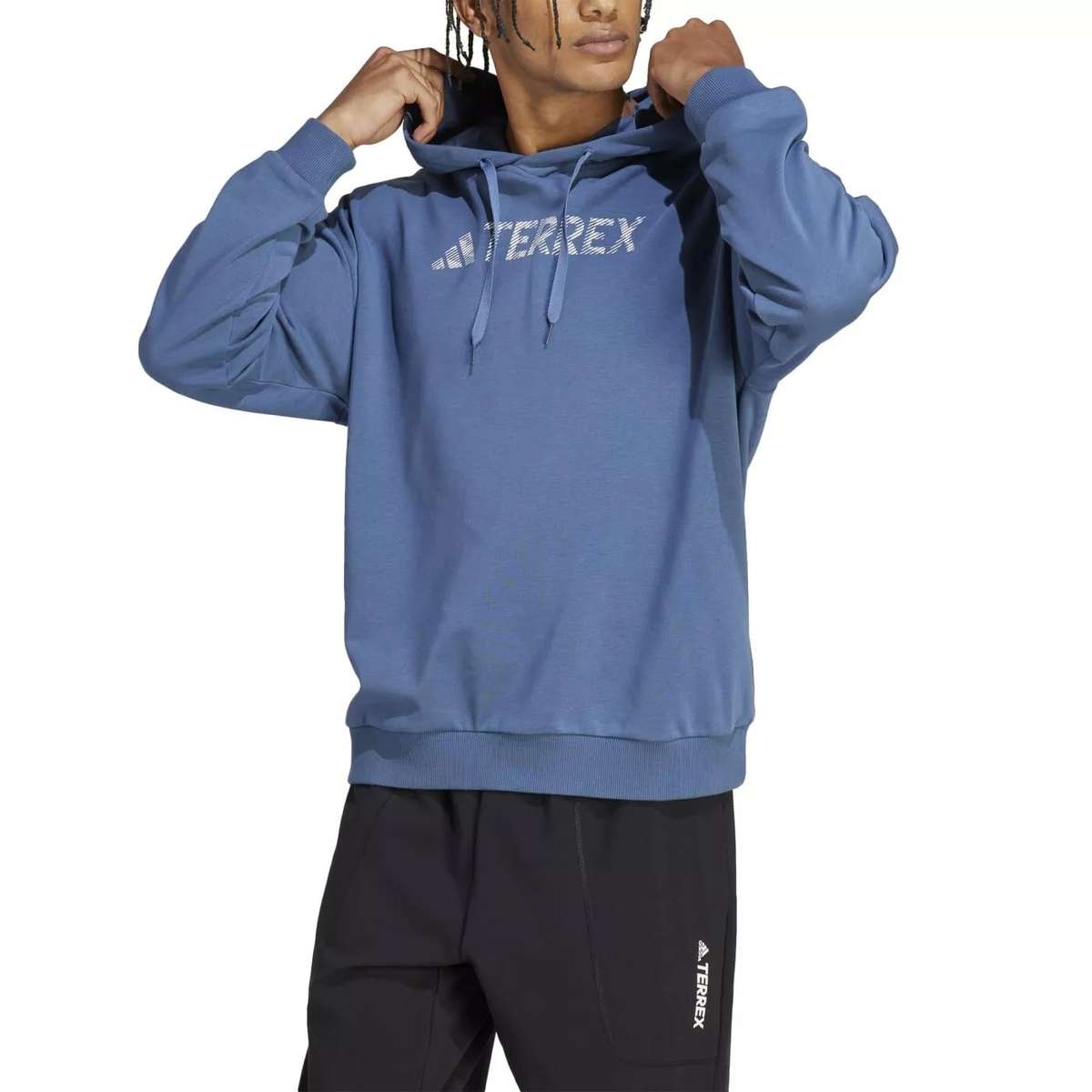 Adidas Terrex Large Logo Hoodie Gender Neutral Wonder Steel Size Large