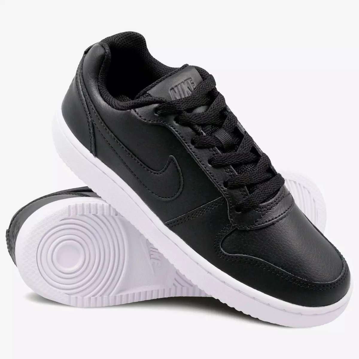 Nike Women's Ebernon Low Black/ Black White AQ1779 001 Size UK 6.5 (SA 6.5)
