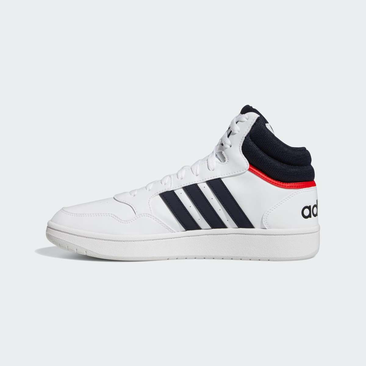 adidas Men`s Hoops 3.0 Mid Classic Vintage White/Legend Ink/Vivid Red GY5543 Size UK 8/9 (SA 8/9)