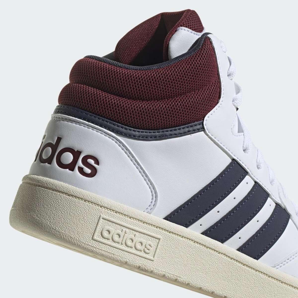 adidas Men`s Hoops 3.0 Mid Classic Vintage White/ Navy/ Shadow Red HP7895 Size UK 8 (SA 8)