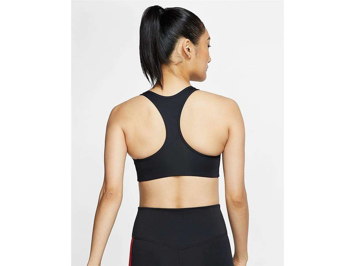 NIKE Women's Swoosh Medium Support Sports Bra Black BV3900 010 Size Medium