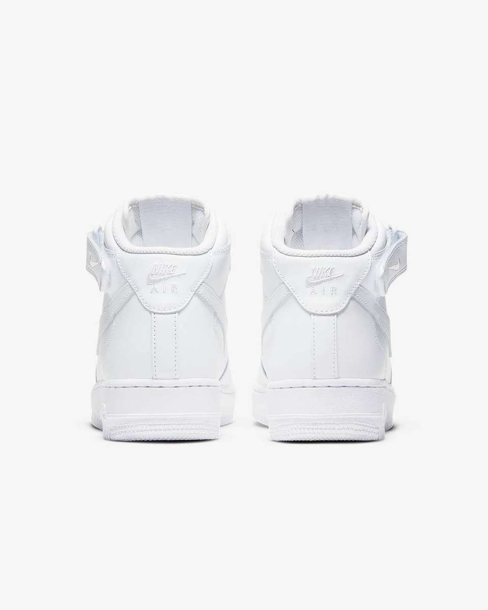 Nike Women's Air Force 1 '07 Mid White/ White DD9625 100 Size UK 5.5 / 7 (SA 5.5/ 7)