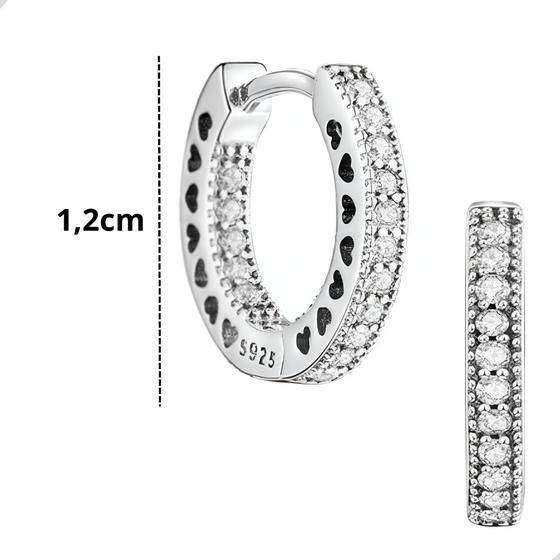 Pandora Pavè Heart Hoop Earrings 296317CZ with Pouch