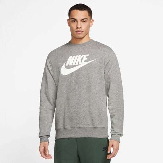 Nike Men`s Sportswear Club Fleece Crew Grey DQ4912 063 Size Medium