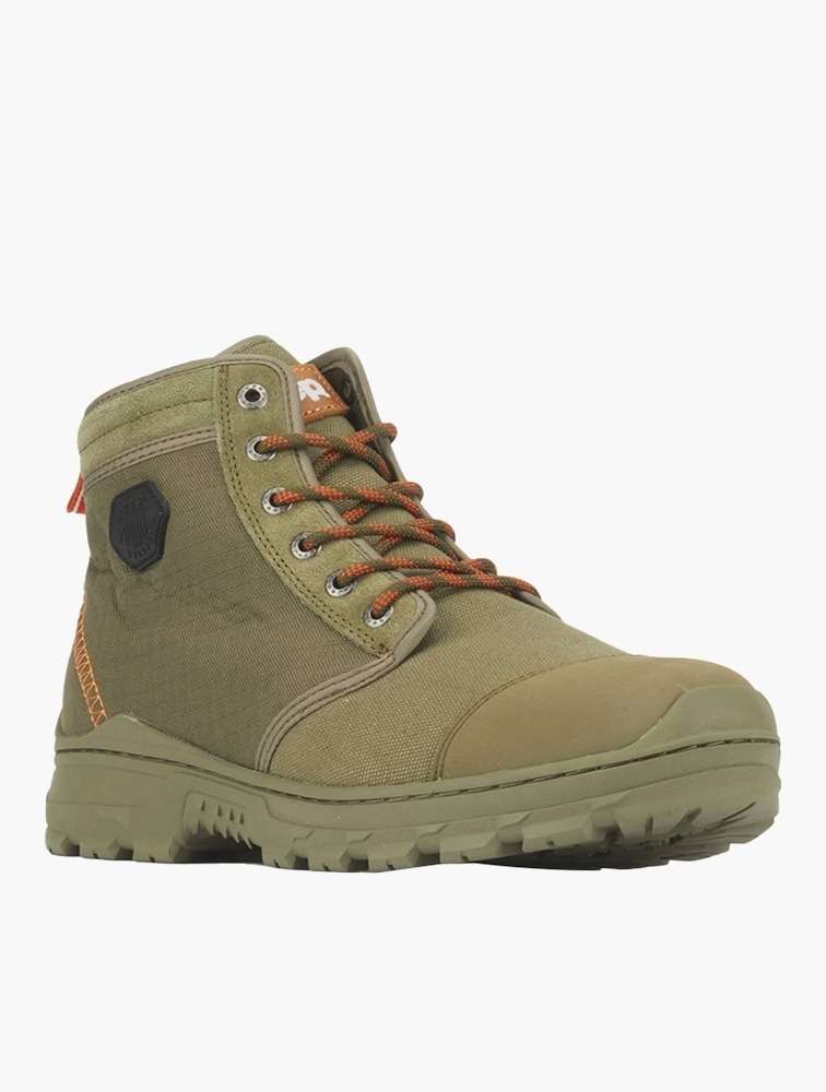JEEP Olive Fabric Worker Boots OLIVE FMS22012 Size UK 12 (SA 12)