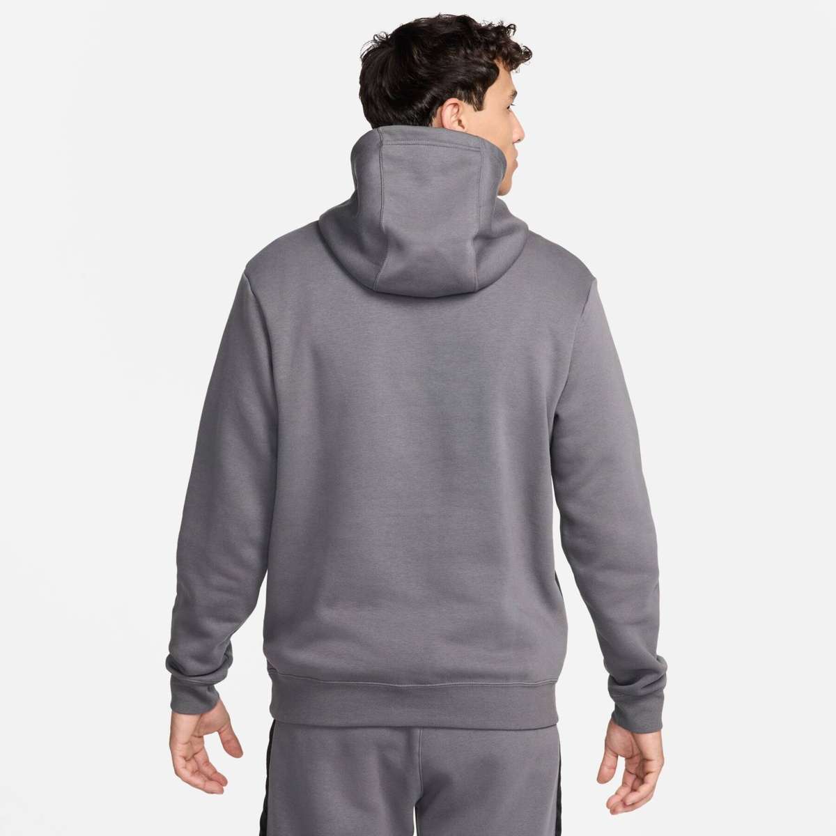 Nike Men's Sportswear Fleece Swoosh Club Hoodie Gray FN0247 068